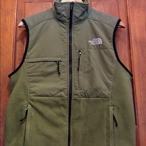 North Face Fleece Vest Olive Drab military green